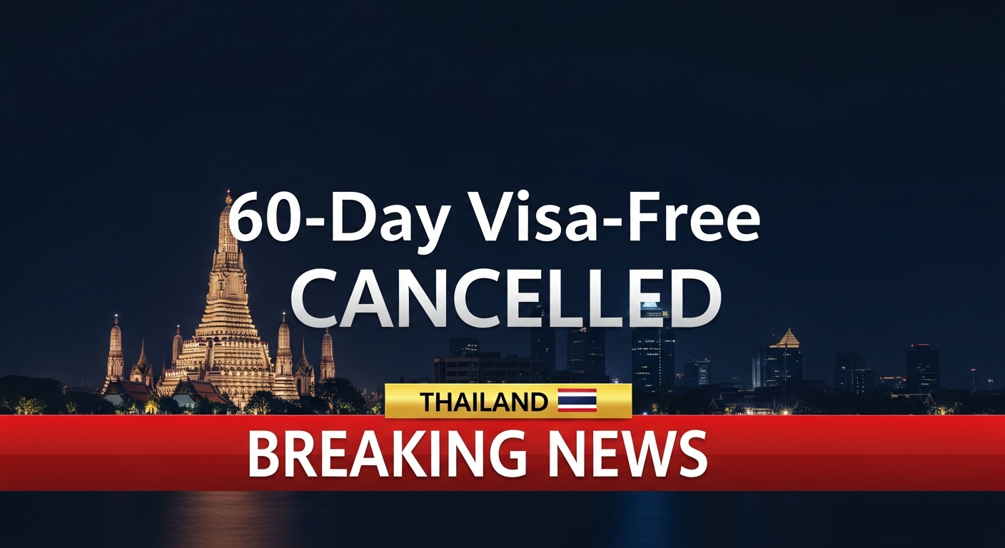 Thailand 60-Day Visa-Free Cancelled — Breaking News 2026